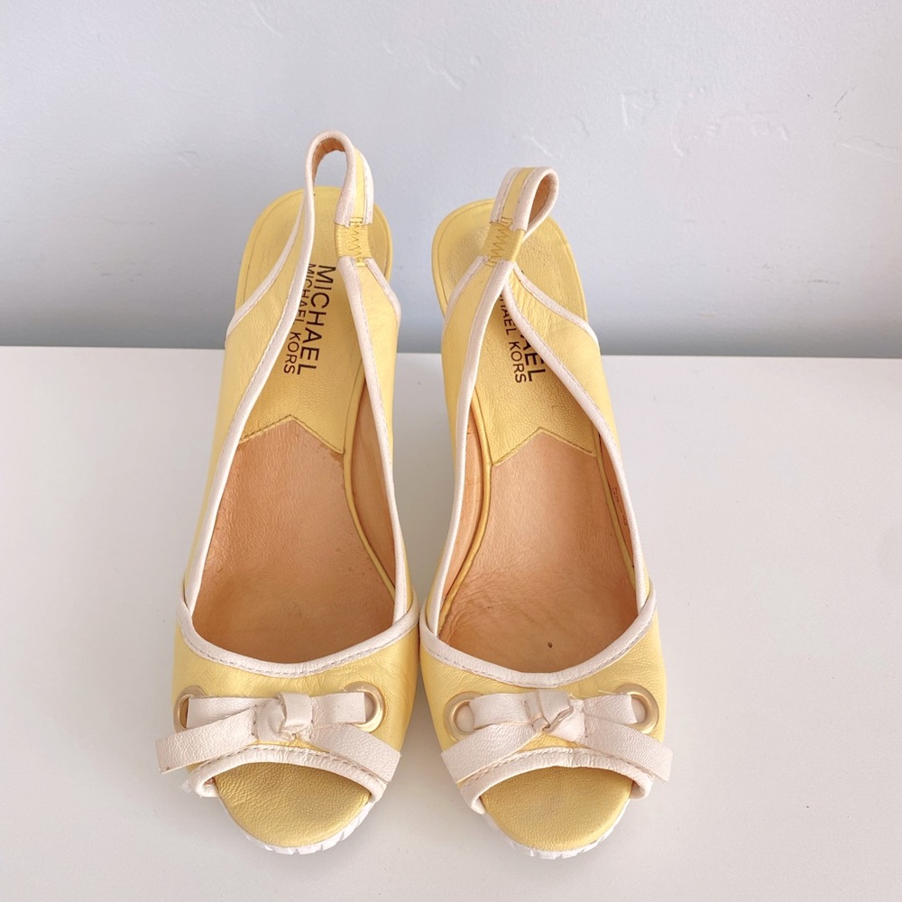 MICHAEL by Michael Kors leather wedges size 4.5